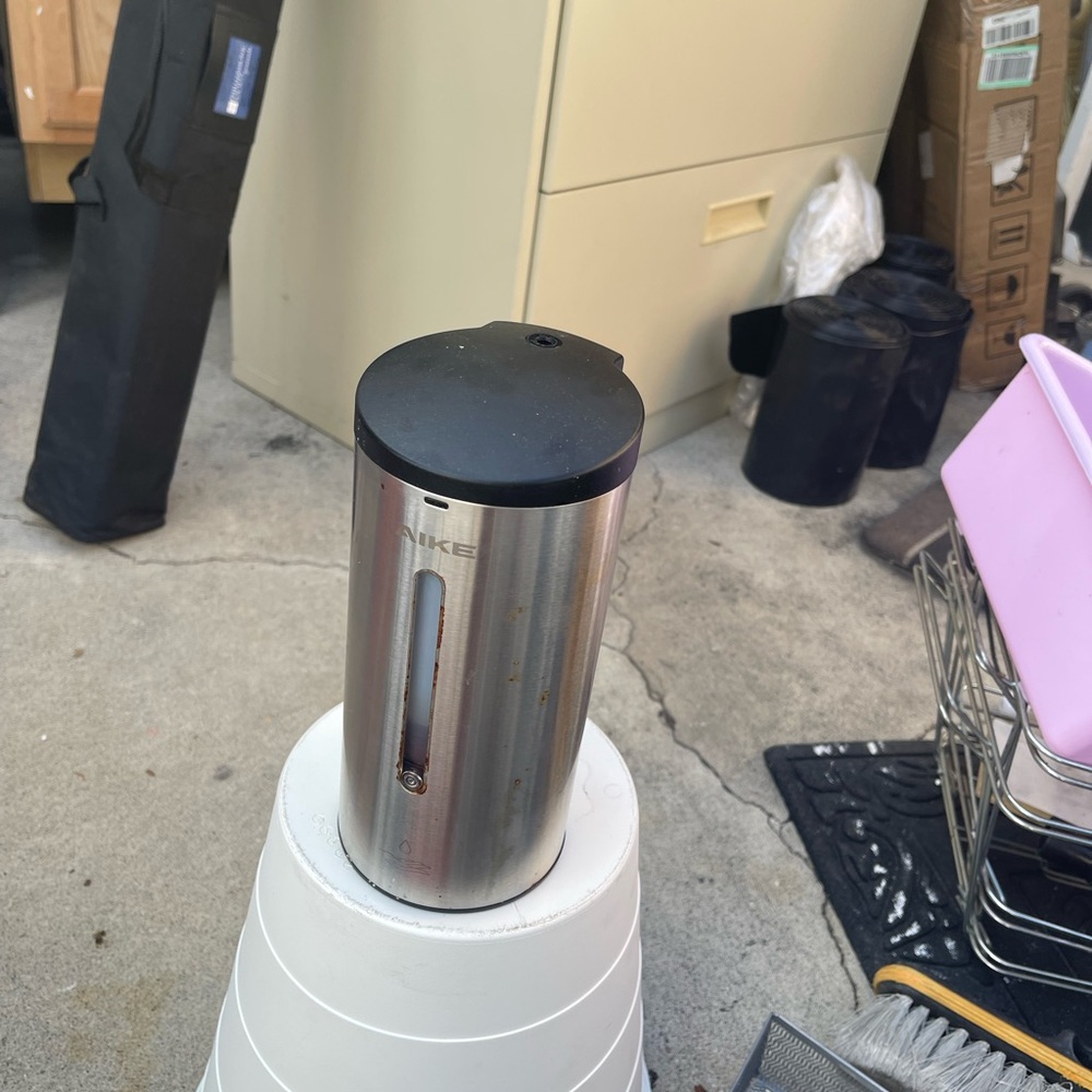 Nike Silver Thermos with Black Lid
